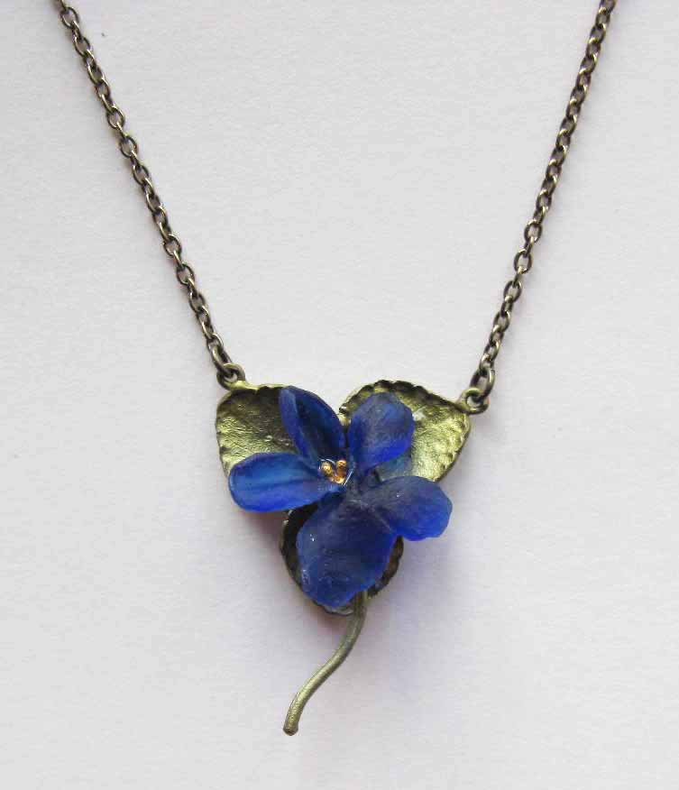 Wild Violet Dainty Pendant Necklace